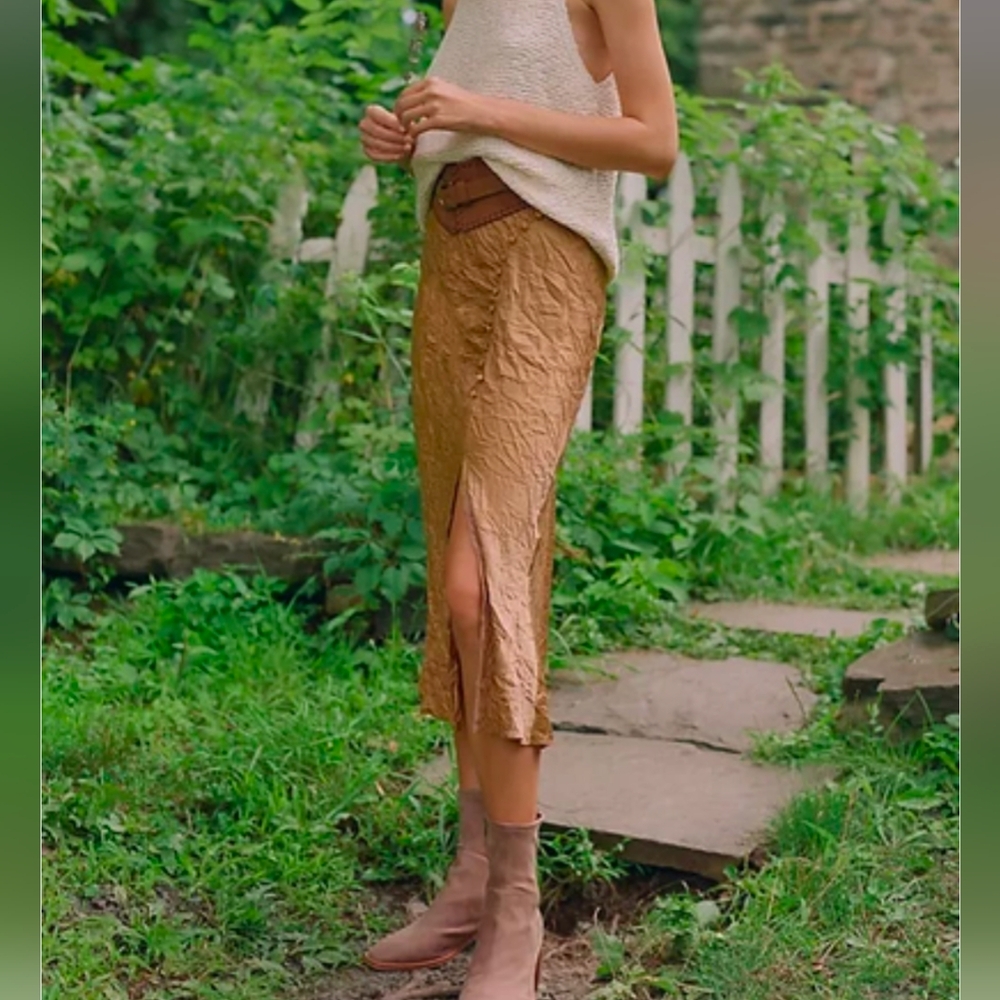 Current Air Brown Midi Skirt